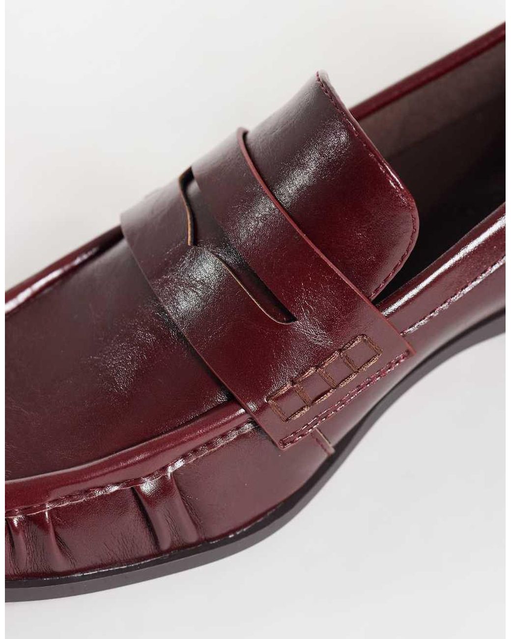 ASOS Purple Marisol Ruched Round Toe Heeled Loafers