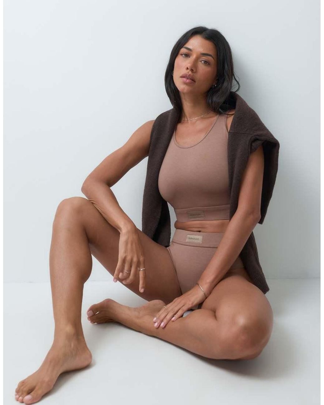 RIEN STUDIO Brown Fuller Bust Chill With Me Bralet