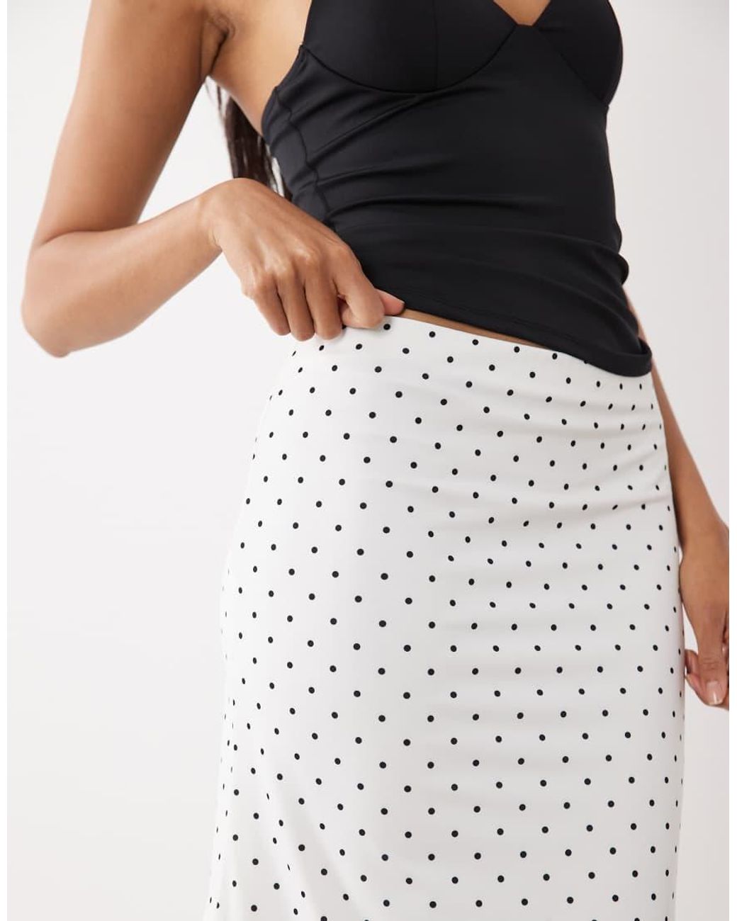 Gina Tricot White Midi Skirt