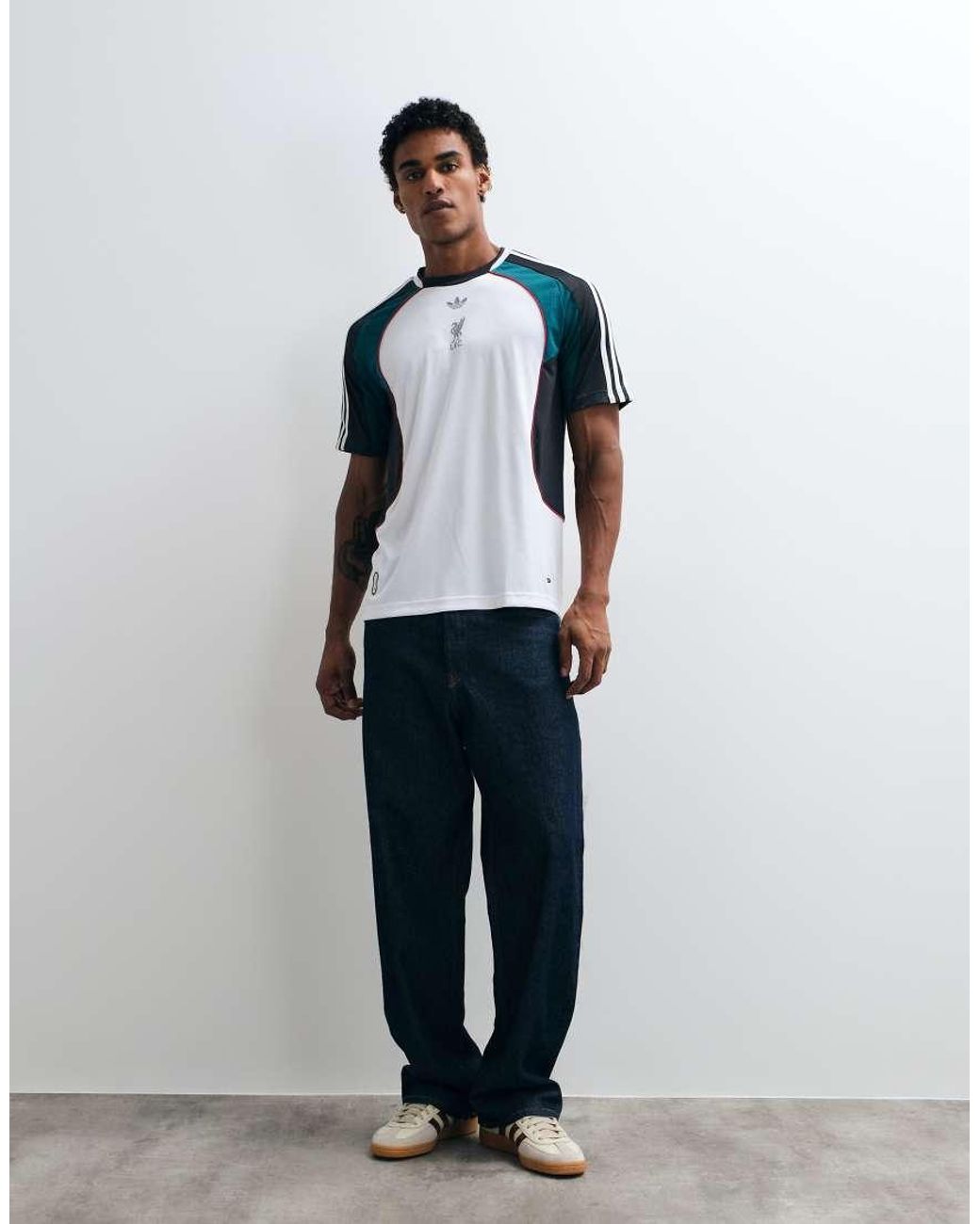 Adidas Originals Blue Liverpool Fc Jersey for men