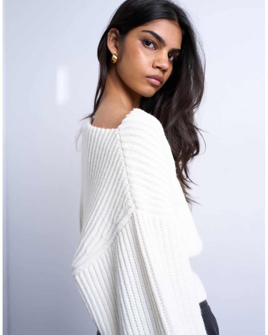 TOPSHOP White – strickpullover