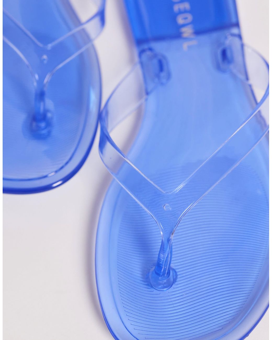 SEQWL Blue Jelly Flip Flops