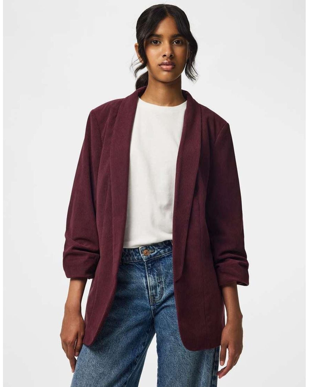 Pieces Purple Blazer
