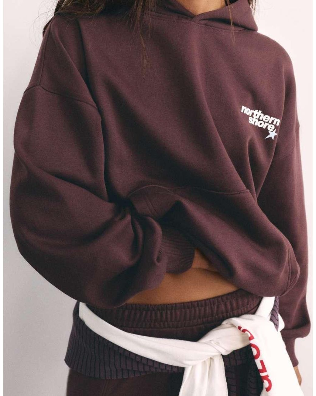 Pull&Bear Brown Graphic Hoodie