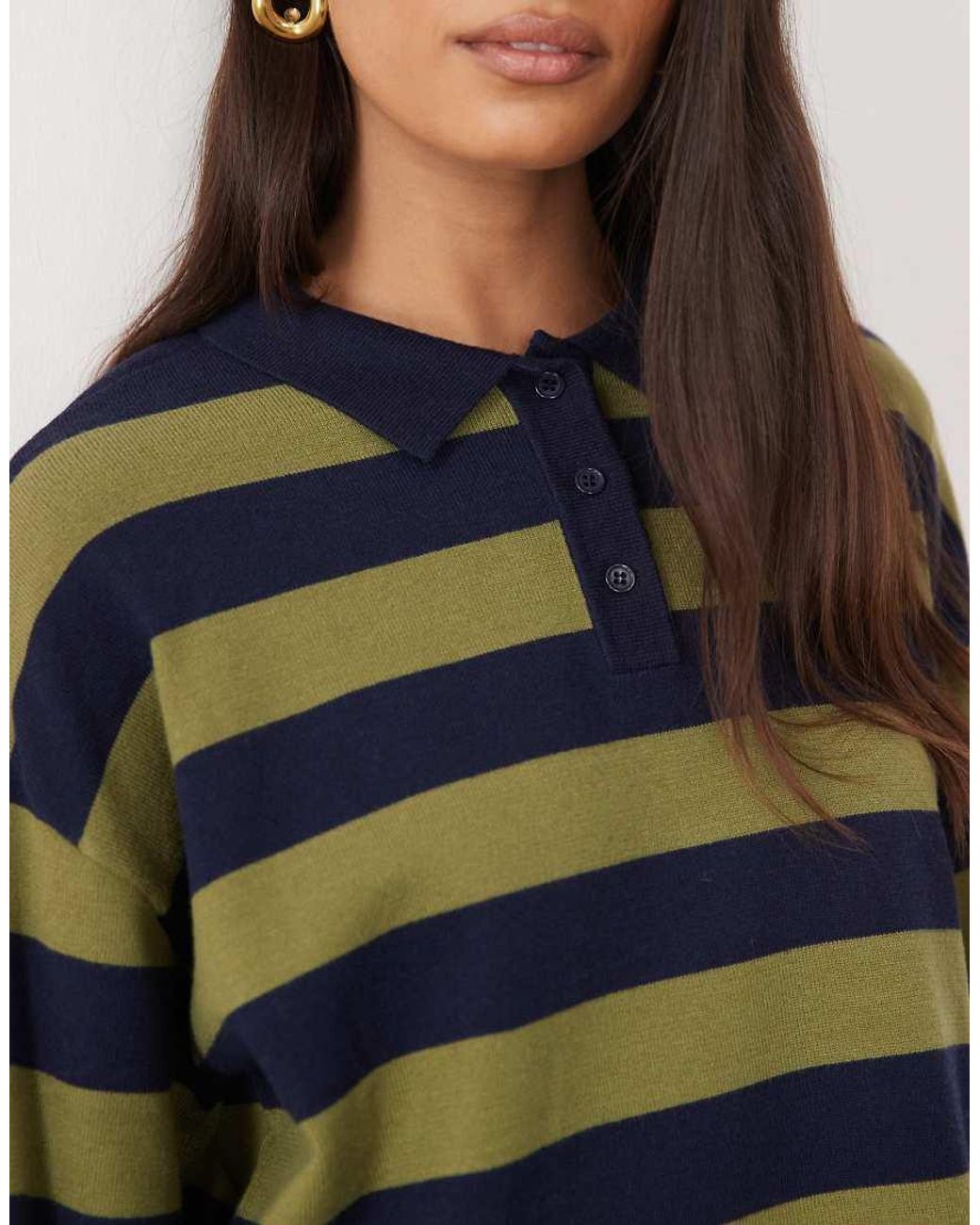 The Frolic Multicolor Exclusive Knitted Long Sleeve Collared Rugby Top