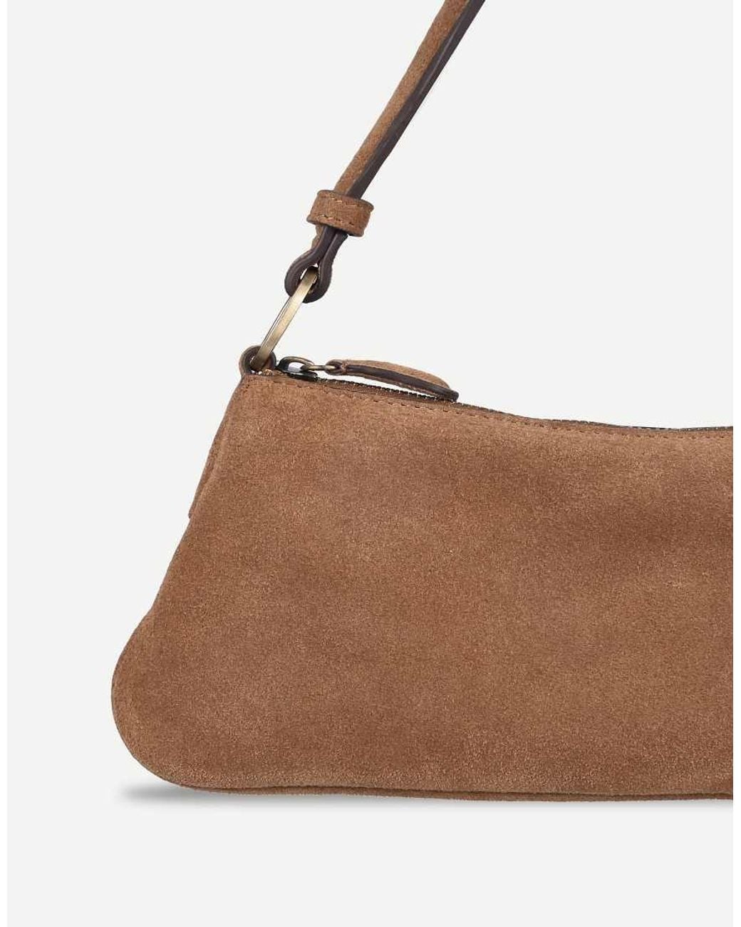 OFF THE HOOK Brown Sheryl Suede Mini Shoulder Bag