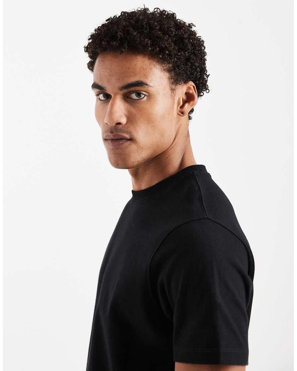 ASOS Black Super Heavyweight Regular Fit T-shirt for men