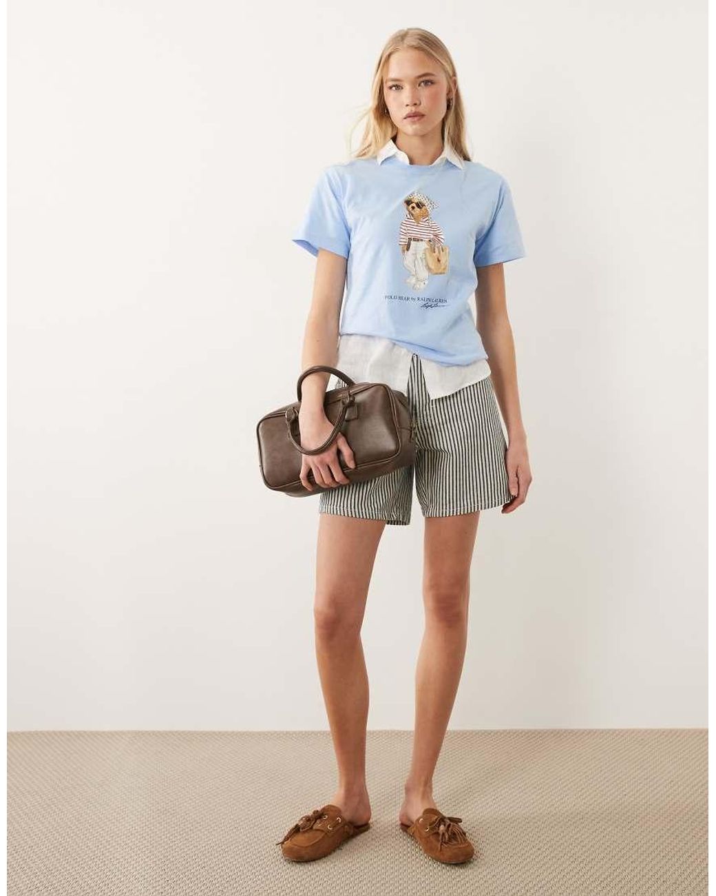 Polo Ralph Lauren White Bear Chest Graphic T-shirt