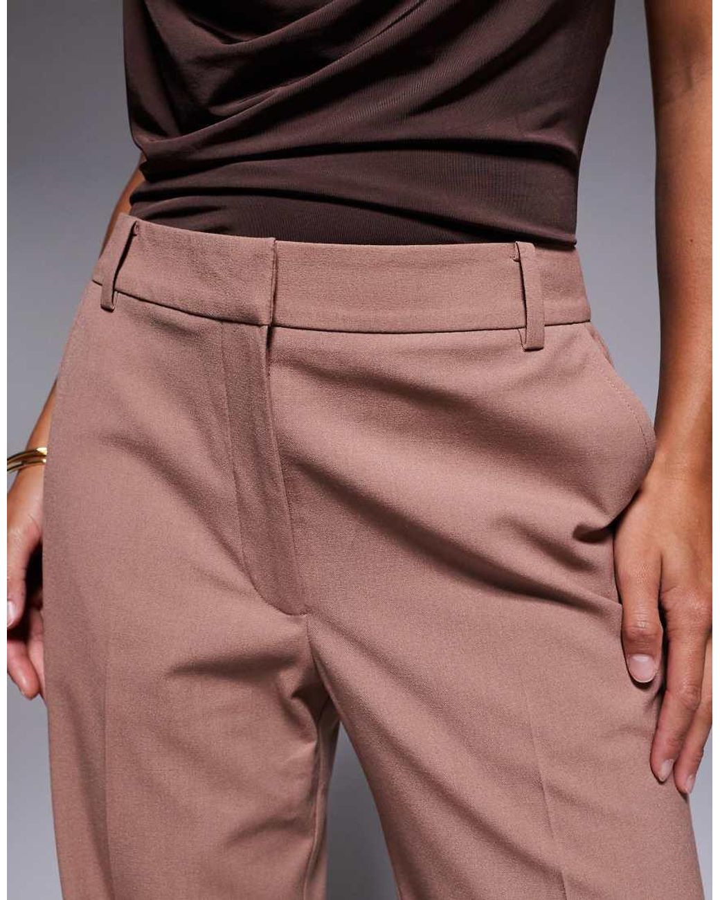 ASOS Red Petite Tailo Slim Straight Trousers