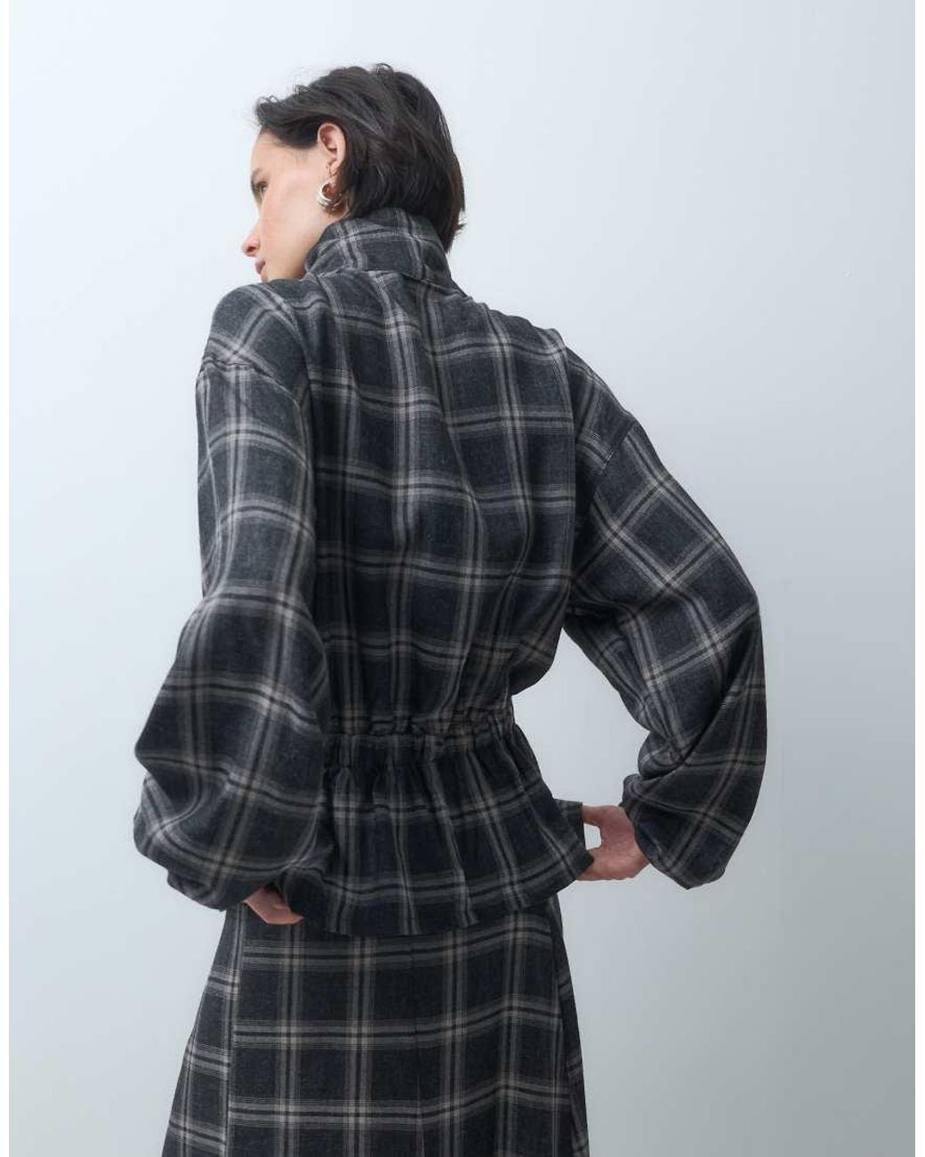 ASOS Gray Peplum Track Jacket Co-ord