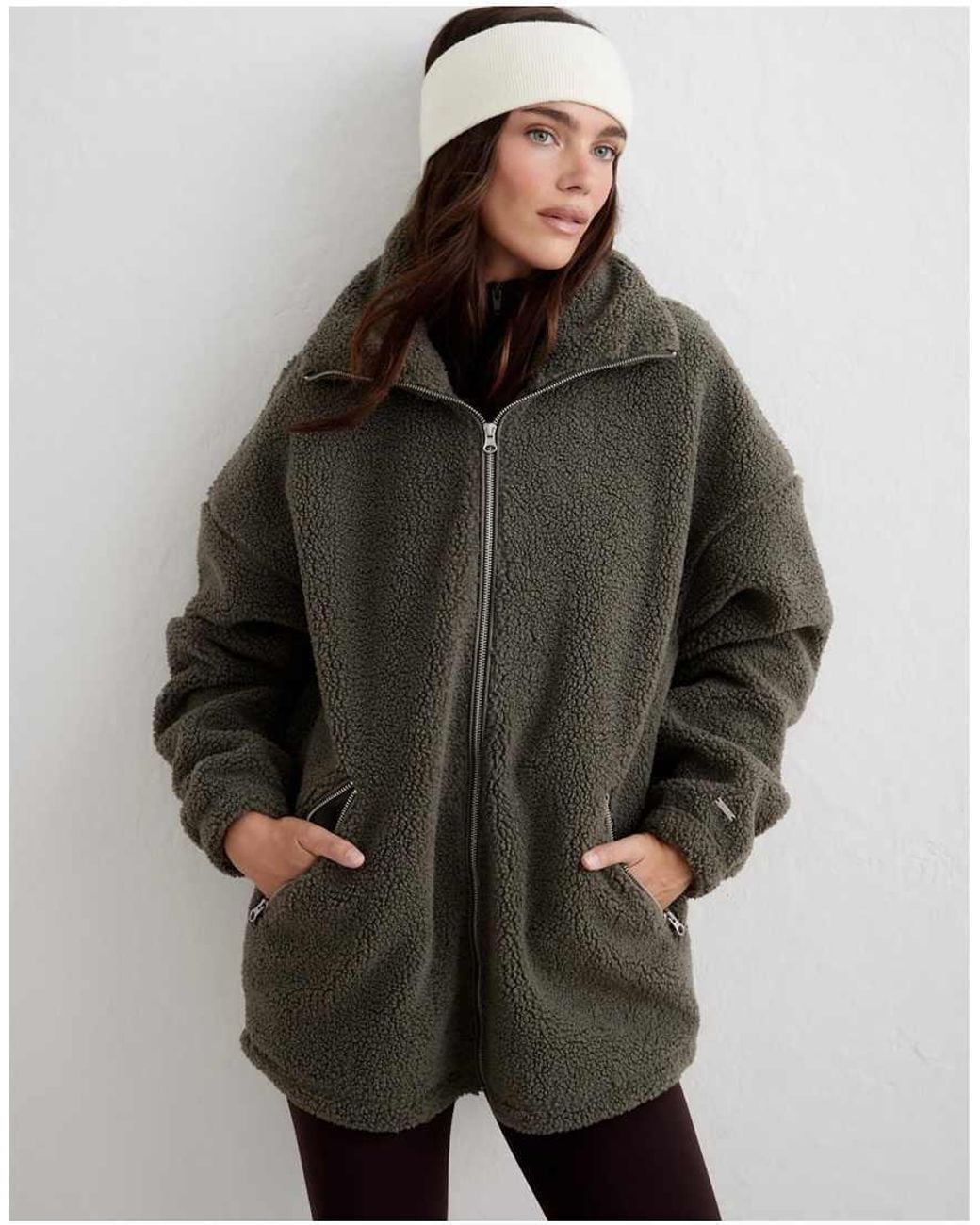 Aim'n Gray Dark Ivy Pile Jacket
