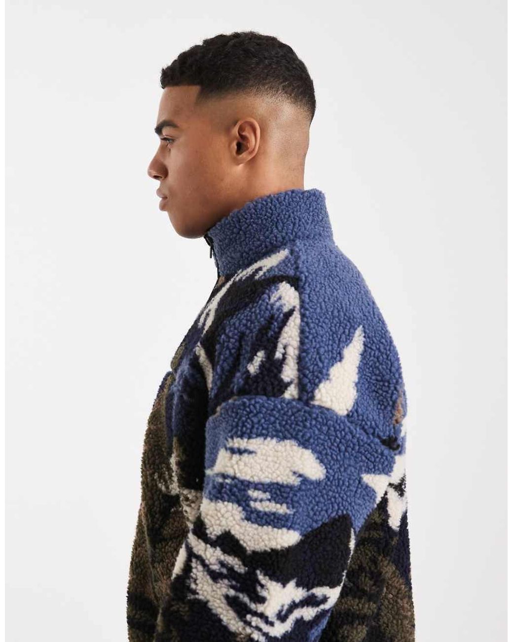 Only & Sons Blue Scene Print Fleece for men