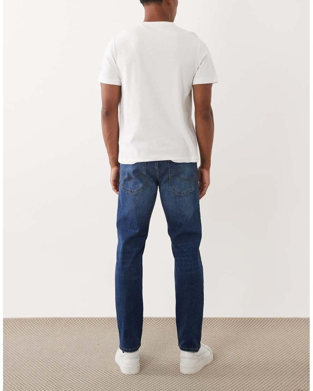 Jack & Jones Blue Mike Tapered Jeans for men