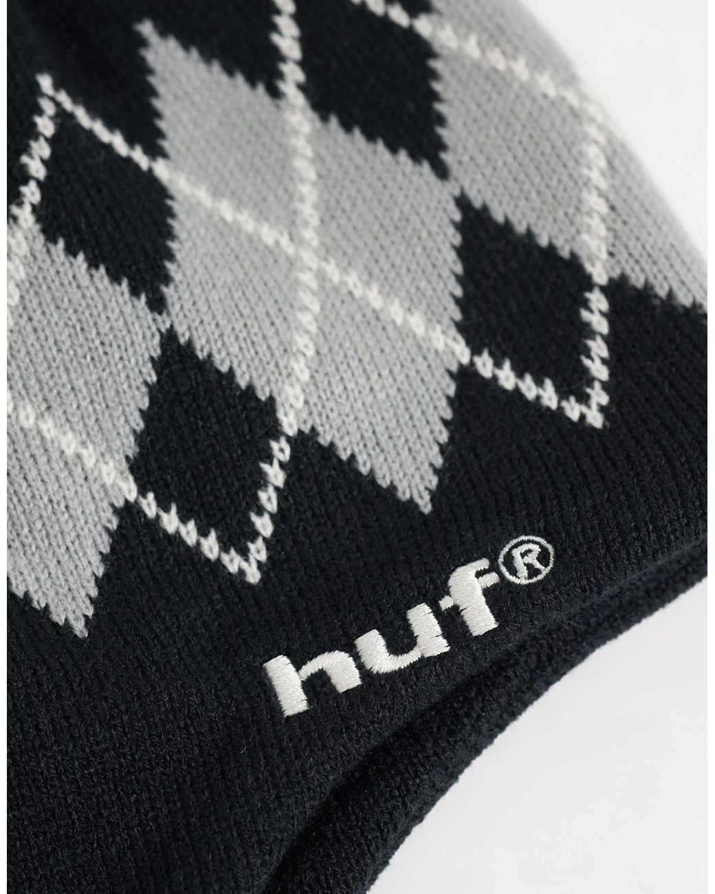 Huf Black Wilson Braided Beanie for men
