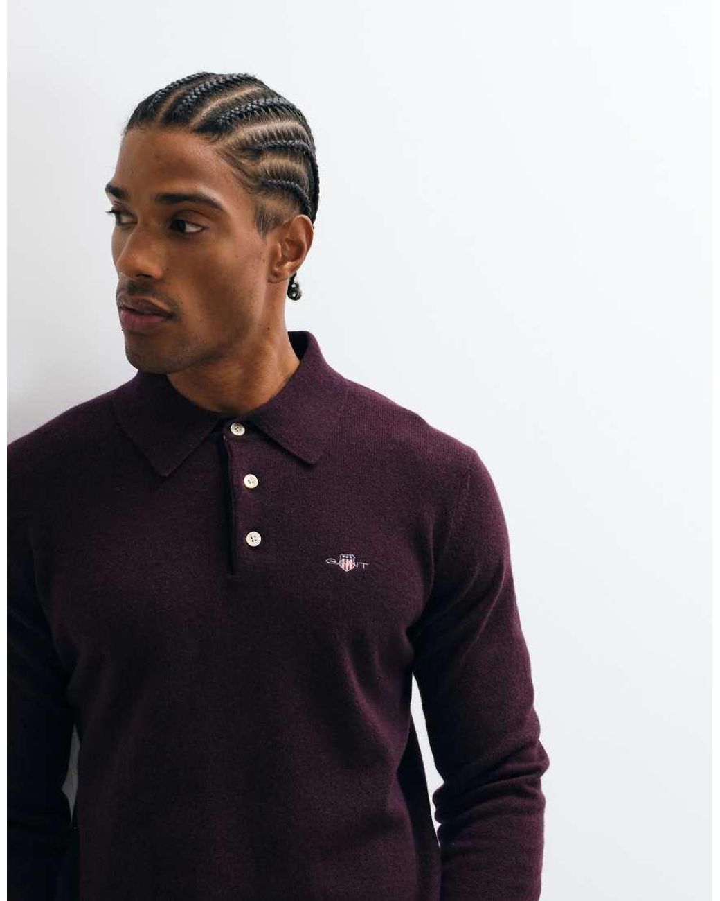 Gant Blue Superfine Lambswool Polo for men