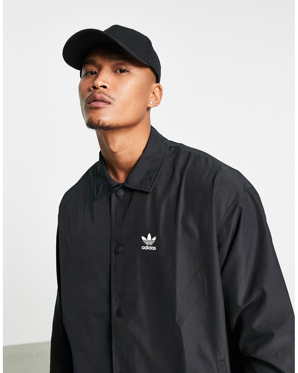 adidas Originals Adicolor Coach Jacket in Black for Men | Lyst UK