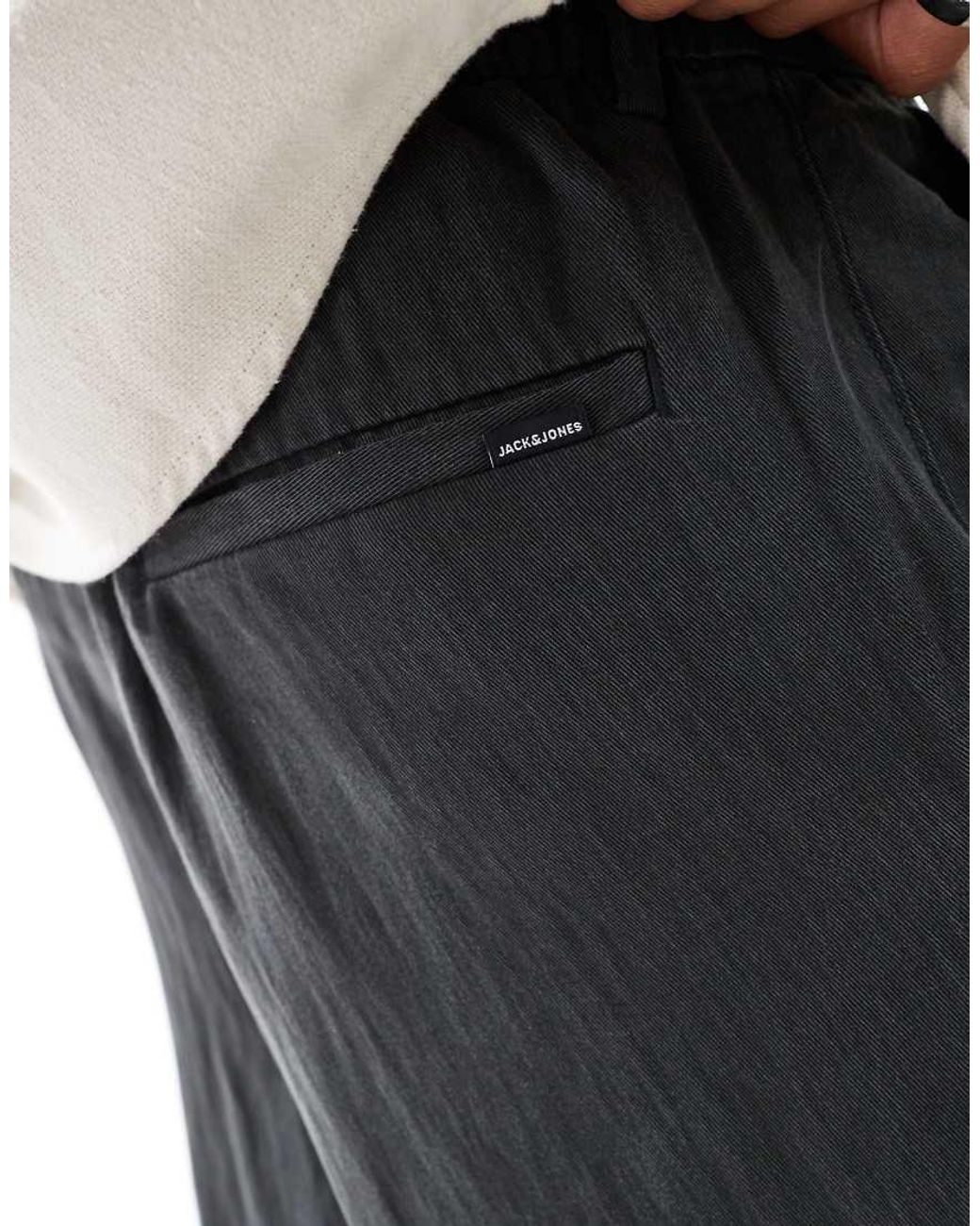 Jack & Jones White Lightweight Drawstring Trouser for men