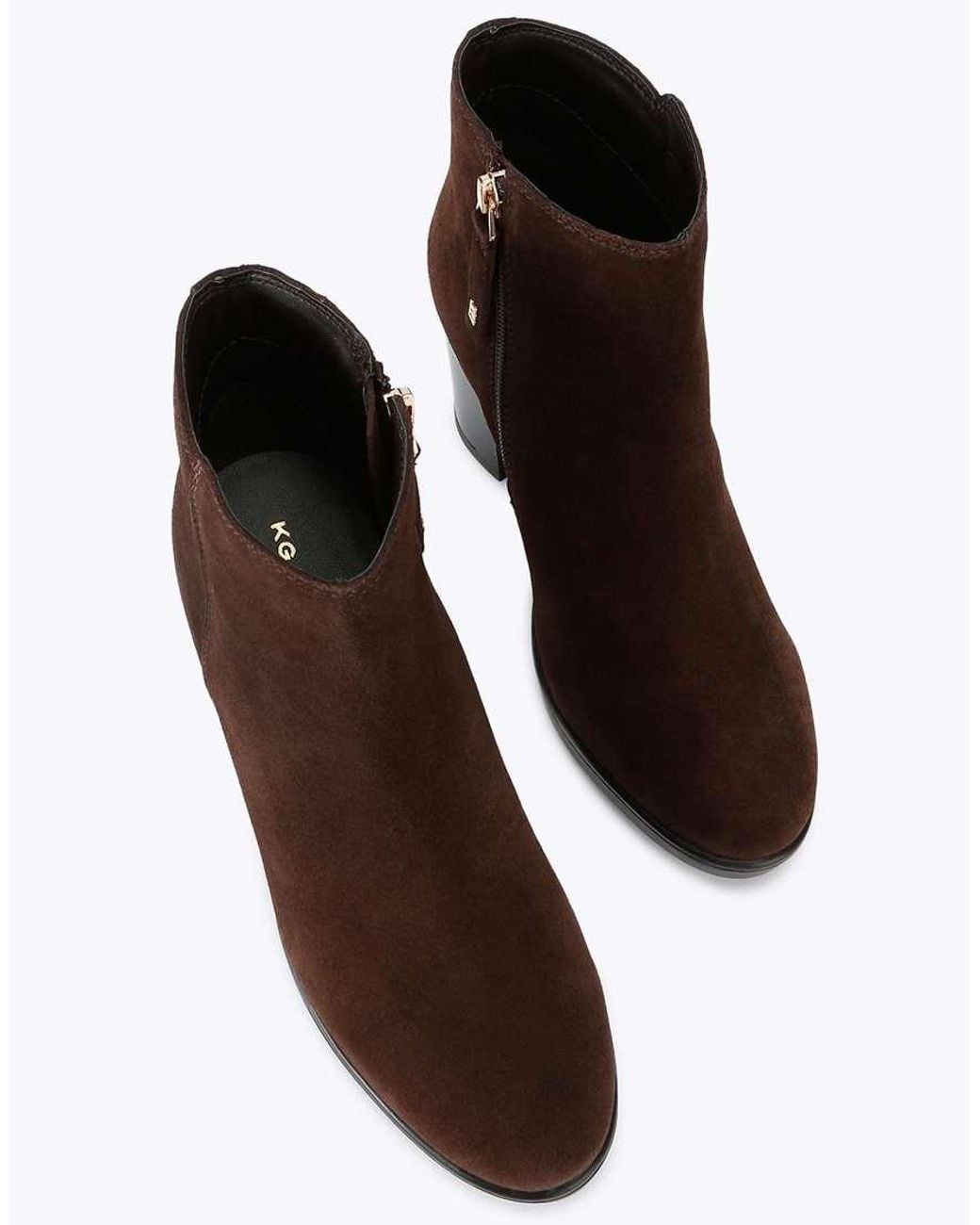 KG by Kurt Geiger Brown Sage Mid Ankle Boots