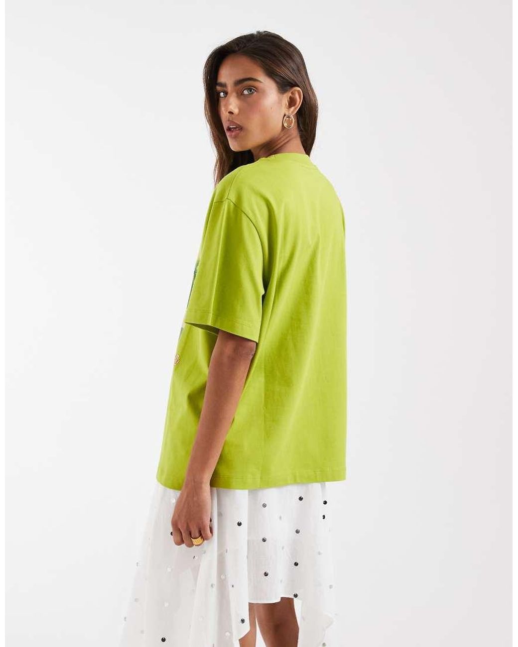 ASOS Green Oversized T-Shirt With Pineapple Fruit Graphic