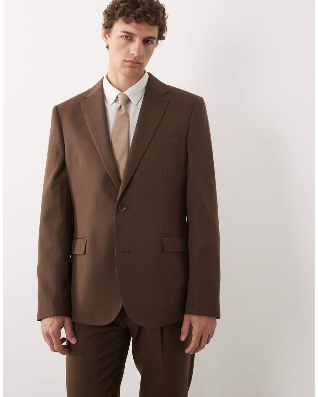 ASOS Brown Slim Suit Jacket for men