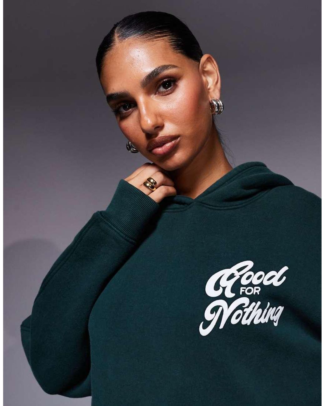 Good For Nothing Blue Relaxed Hoodie