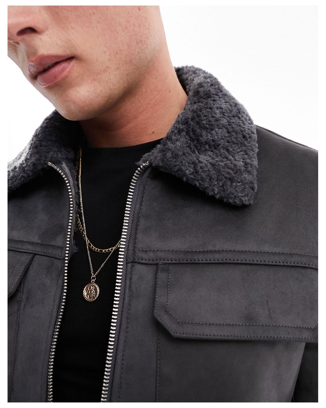 Pretty green faux shearling flight clearance jacket