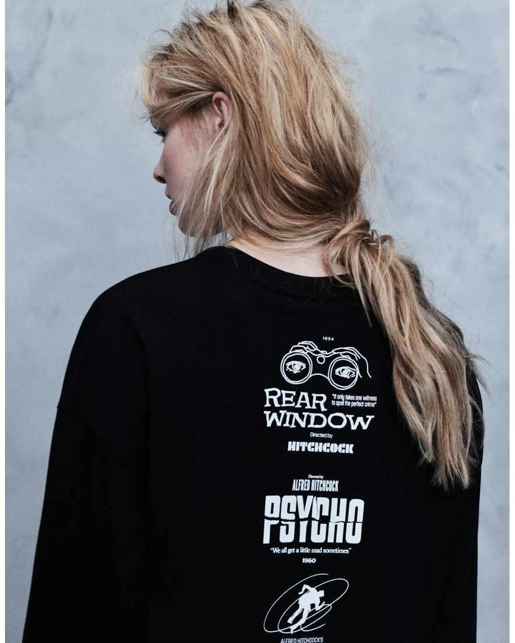 Pull&Bear Black Alfred Hitchcock Regular Fit T-Shirt
