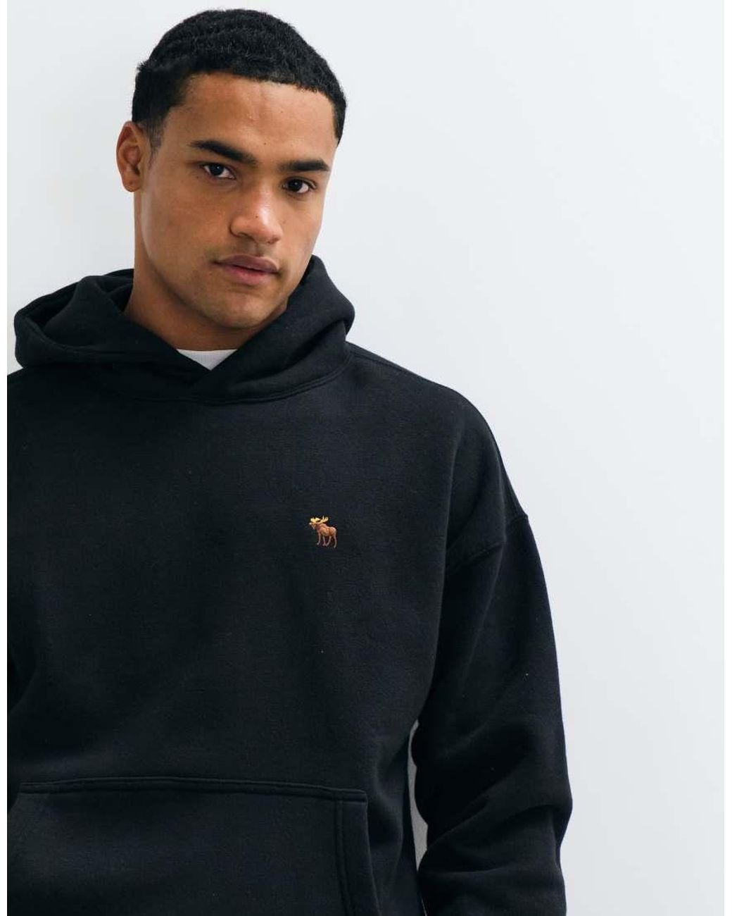 Abercrombie & Fitch Blue Icon Logo Hoodie for men