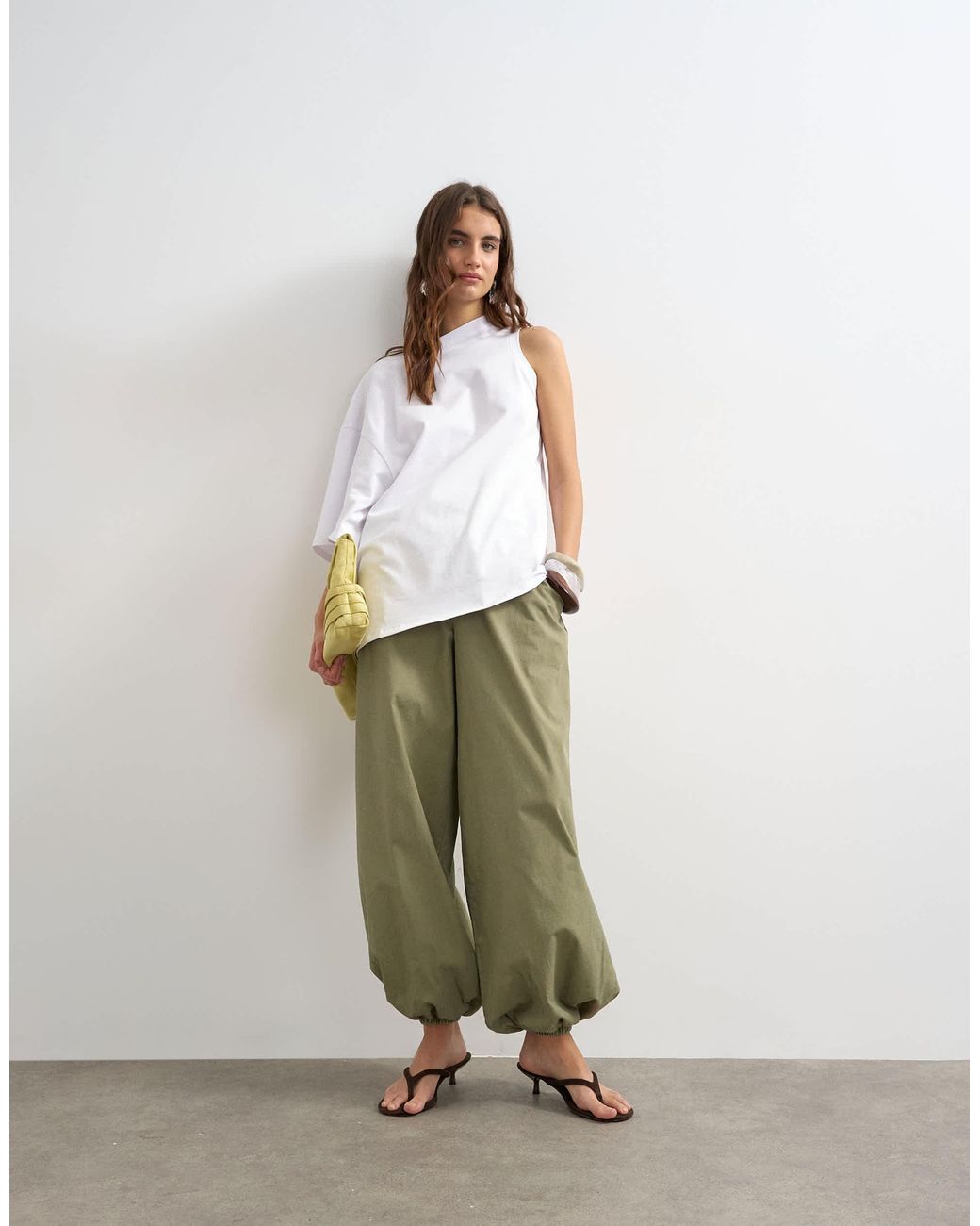 TOPSHOP White Distorted Cape Top