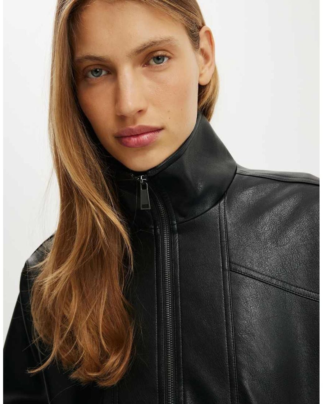 Cotton On Black Ada Funnel Neck Bomber