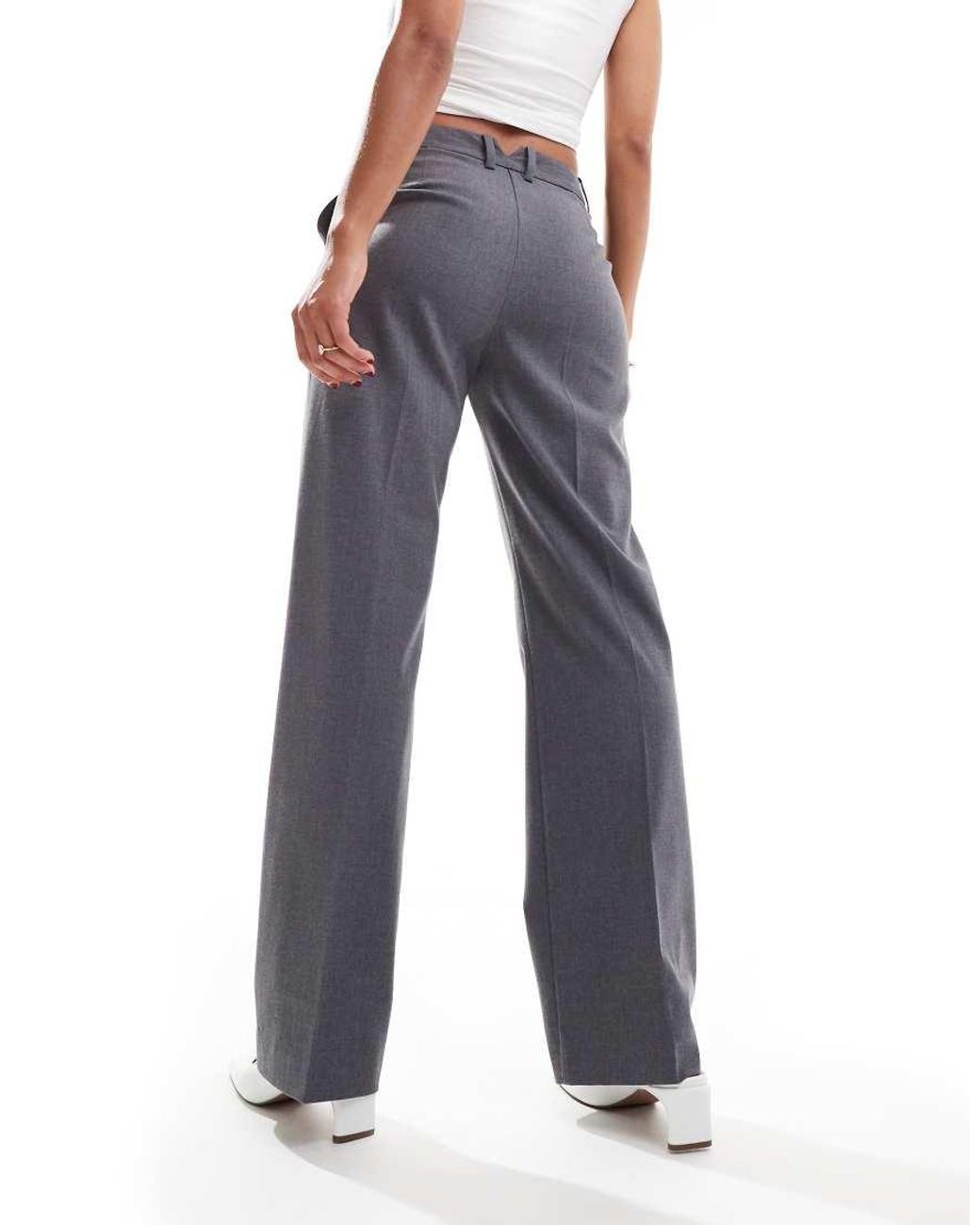 ASOS Blue Tailored Slim Straight Trousers