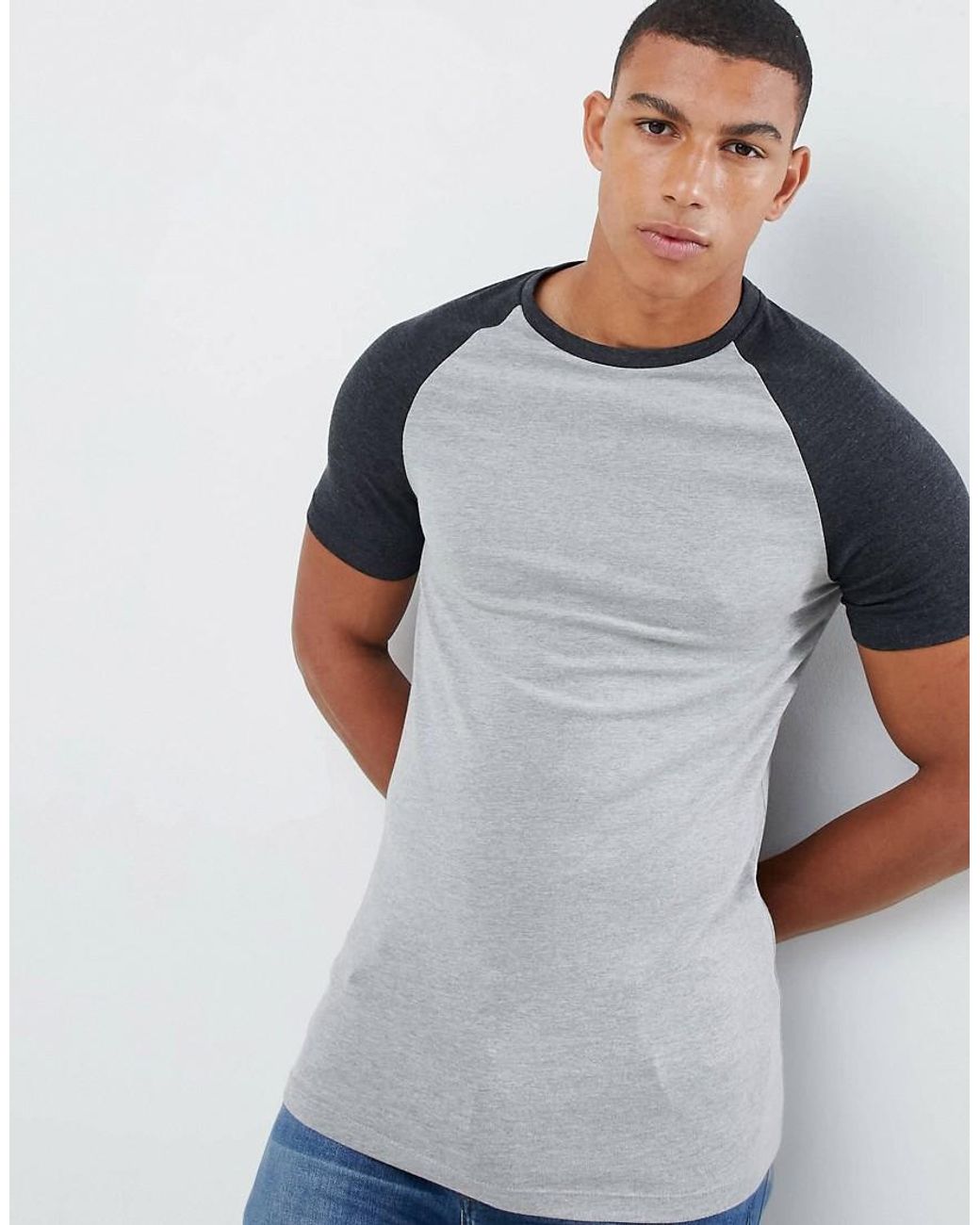 muscle fit crew neck t shirt