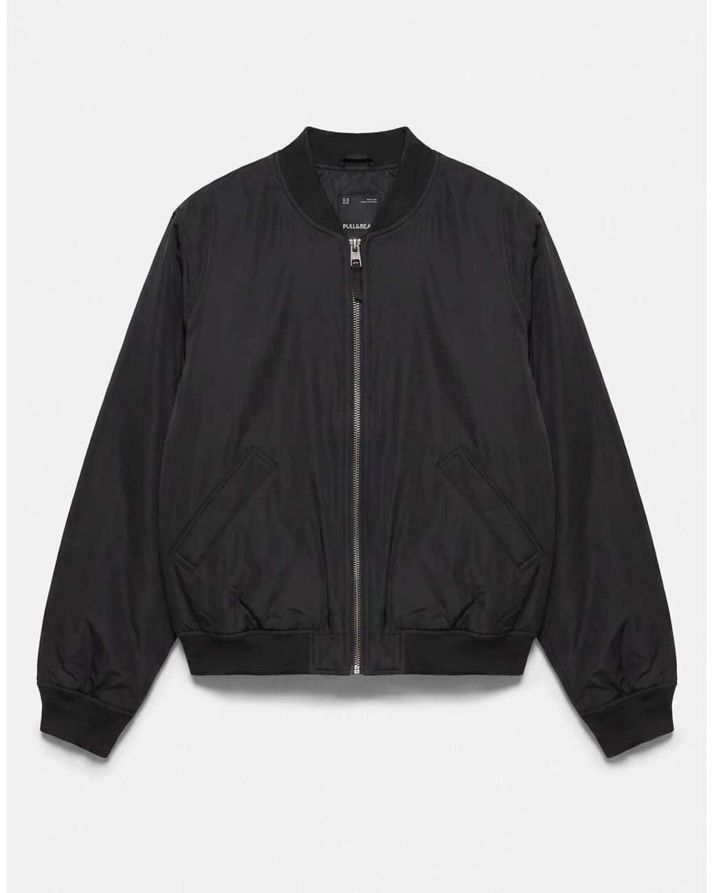 Bomber Imbottito di Pull&Bear in Black da Uomo