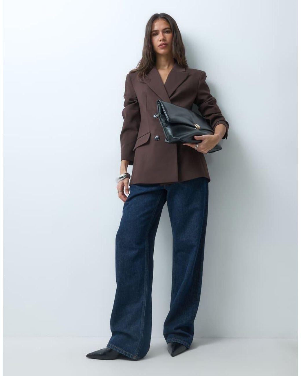 Vero Moda Blue Double Breasted Tailored Blazer