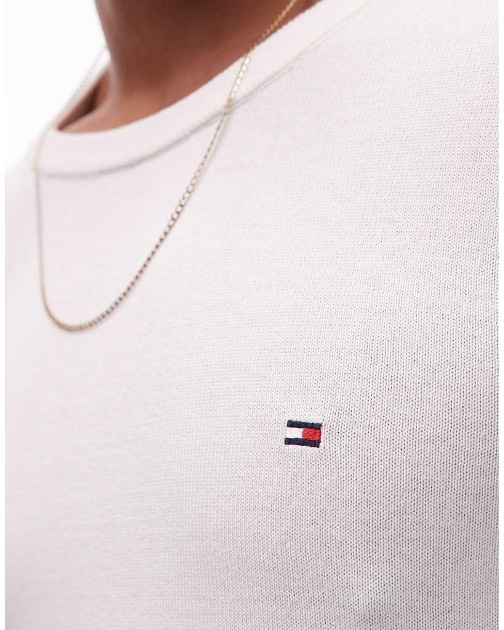 Tommy Hilfiger White Logo Jumper for men