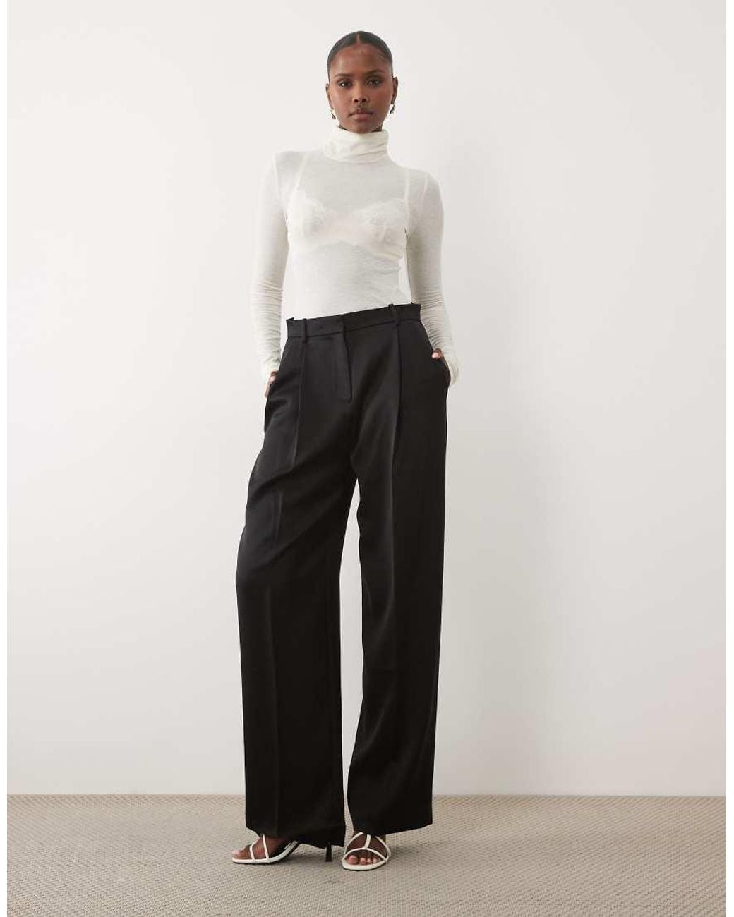 Noughts & Kisses White Sheer High Neck Top