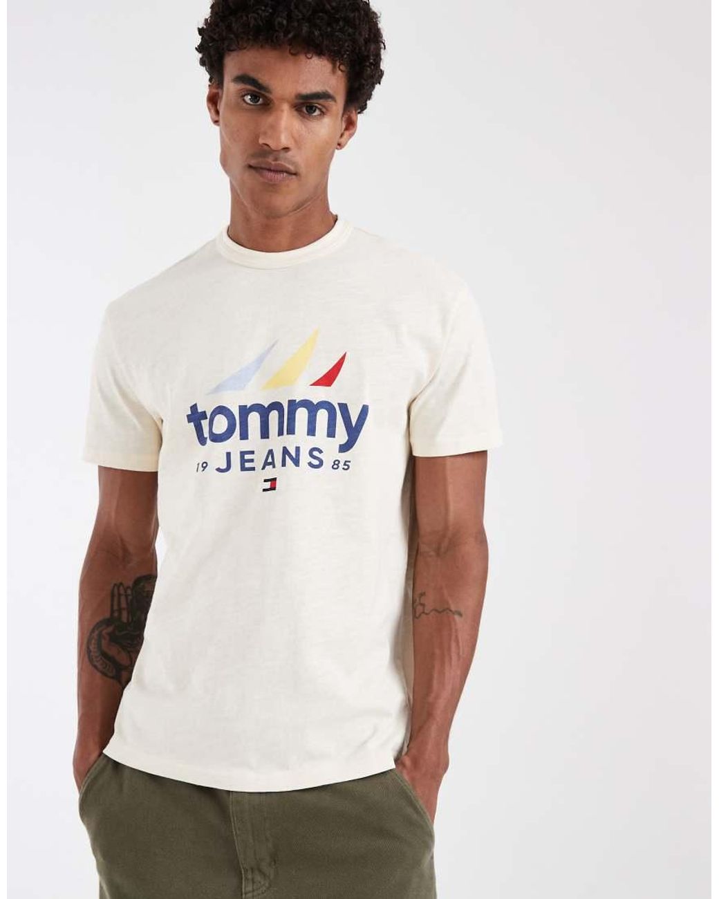 Tommy Hilfiger White Sailing Logo T-shirt for men