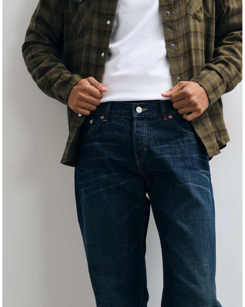 Weekday Black Low Waist Straight Leg Jeans for men