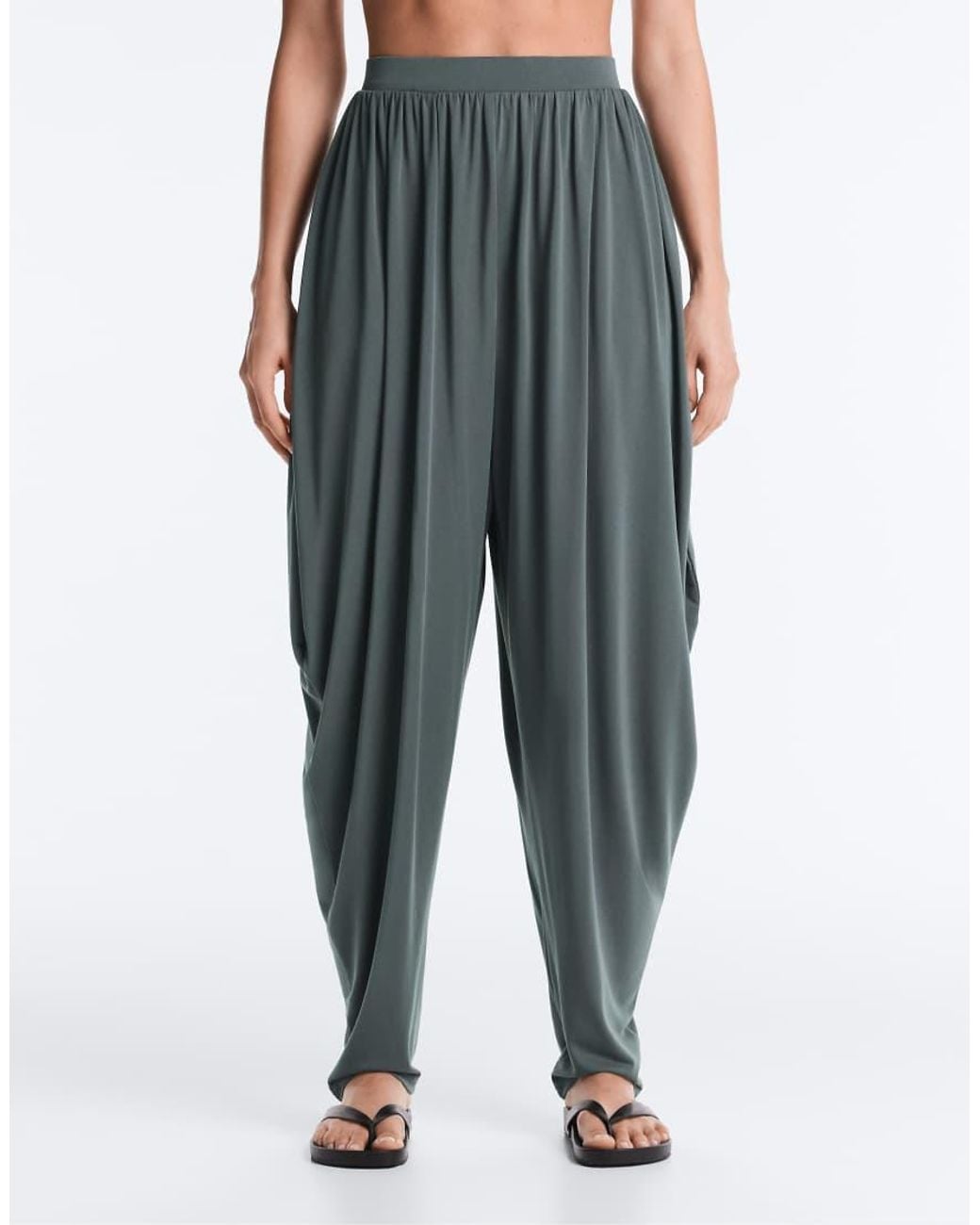 Oysho White Modal Blend Bloomer Trousers