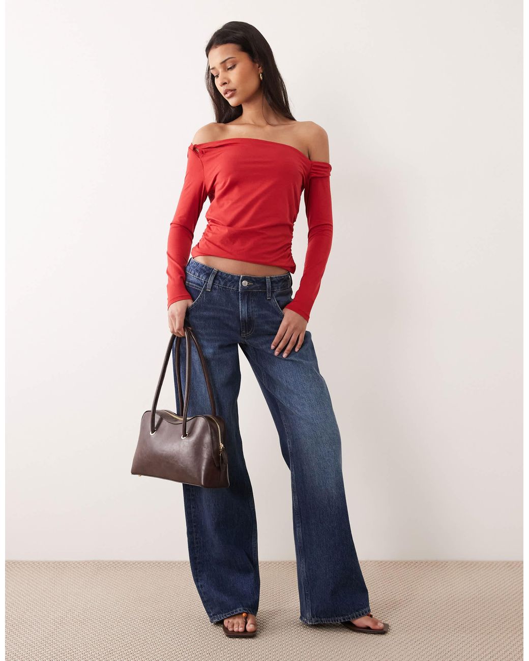 Abercrombie & Fitch Red – langärmliges oberteil