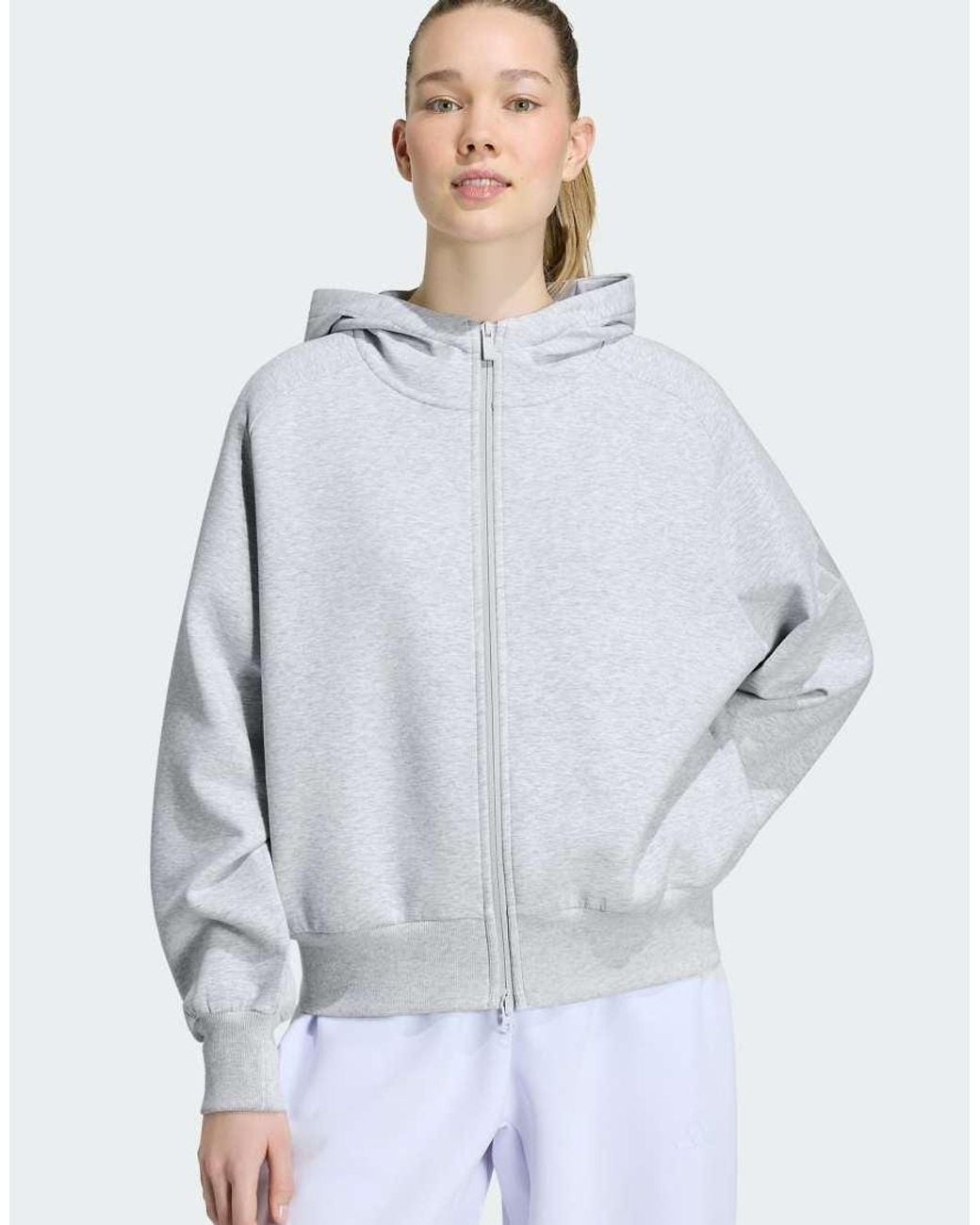 Adidas Originals Blue Soft Lux Full-zip Hoodie
