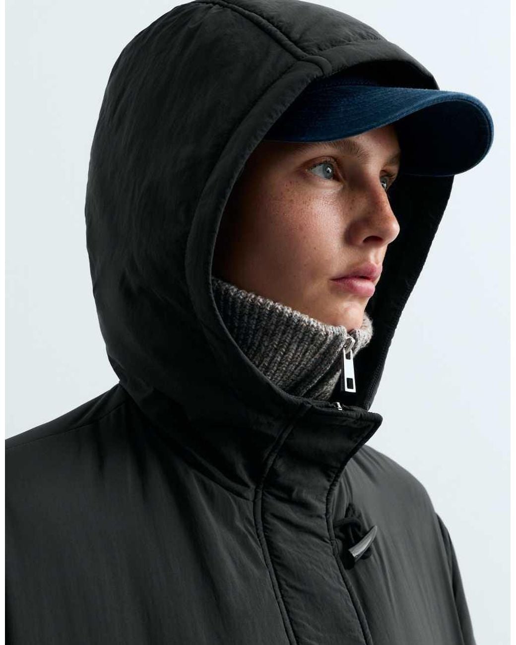 Oysho Black Fellex Aerogel Padded Jacket With Toggles