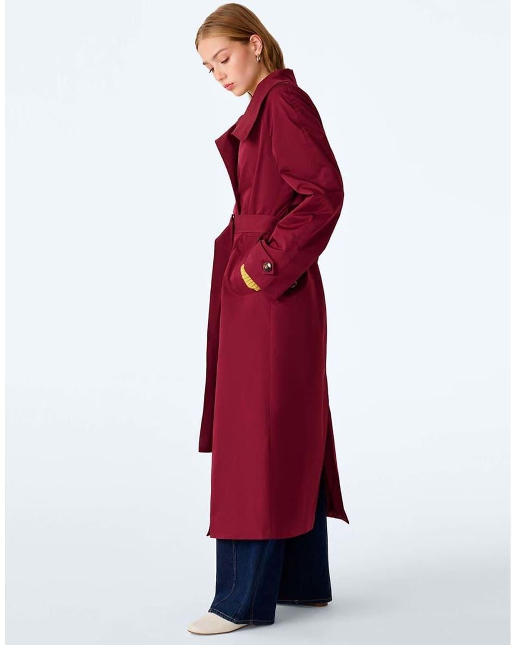 OMNES Red Ryan Trench Coat