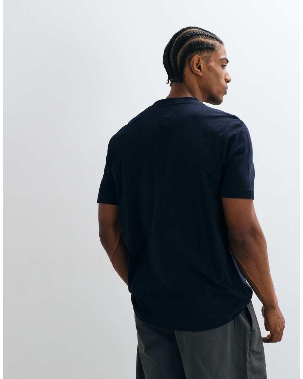 Tommy Hilfiger Blue Pique T-Shirt for men