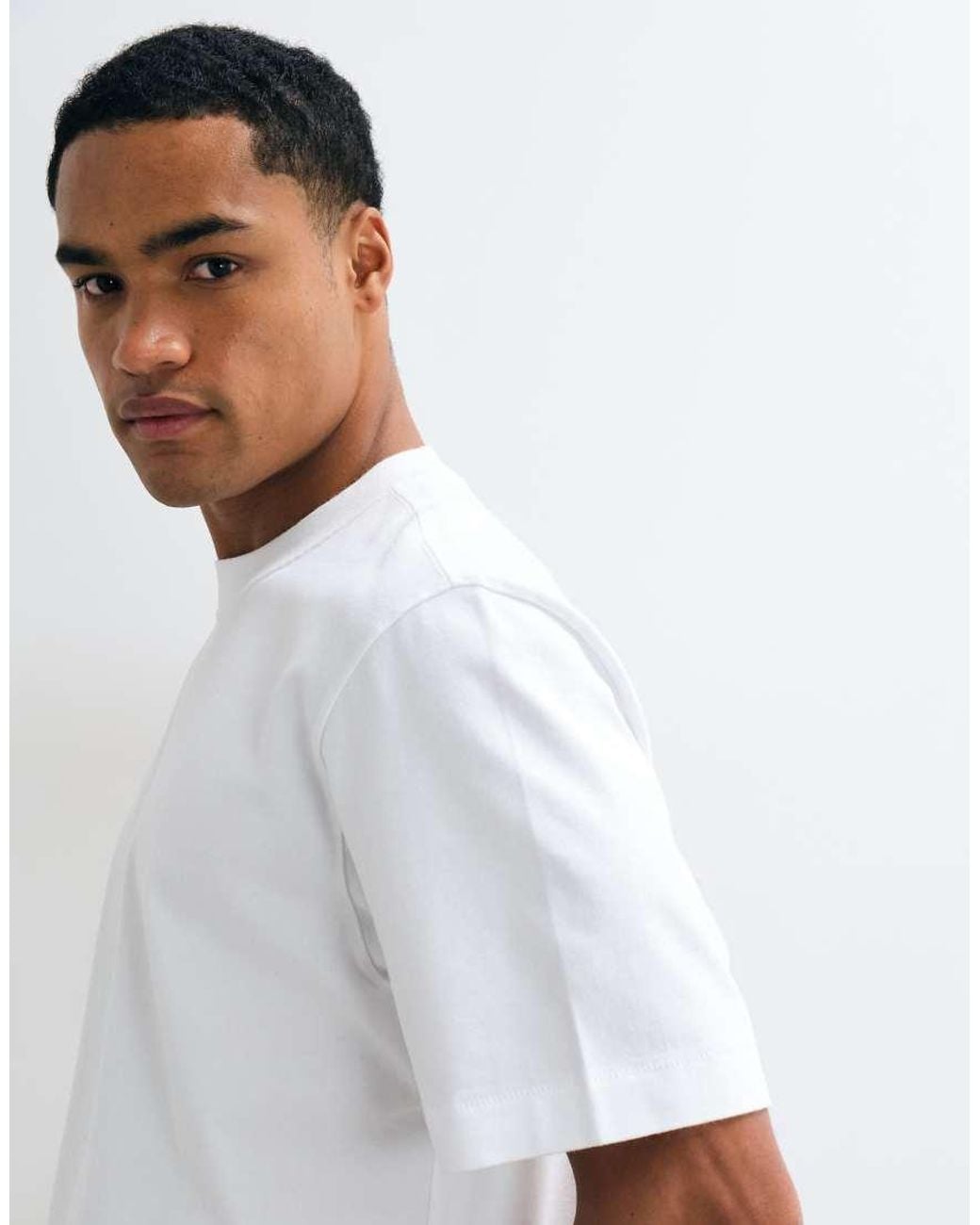 Abercrombie & Fitch White Oversized Heavyweight T-Shirt for men