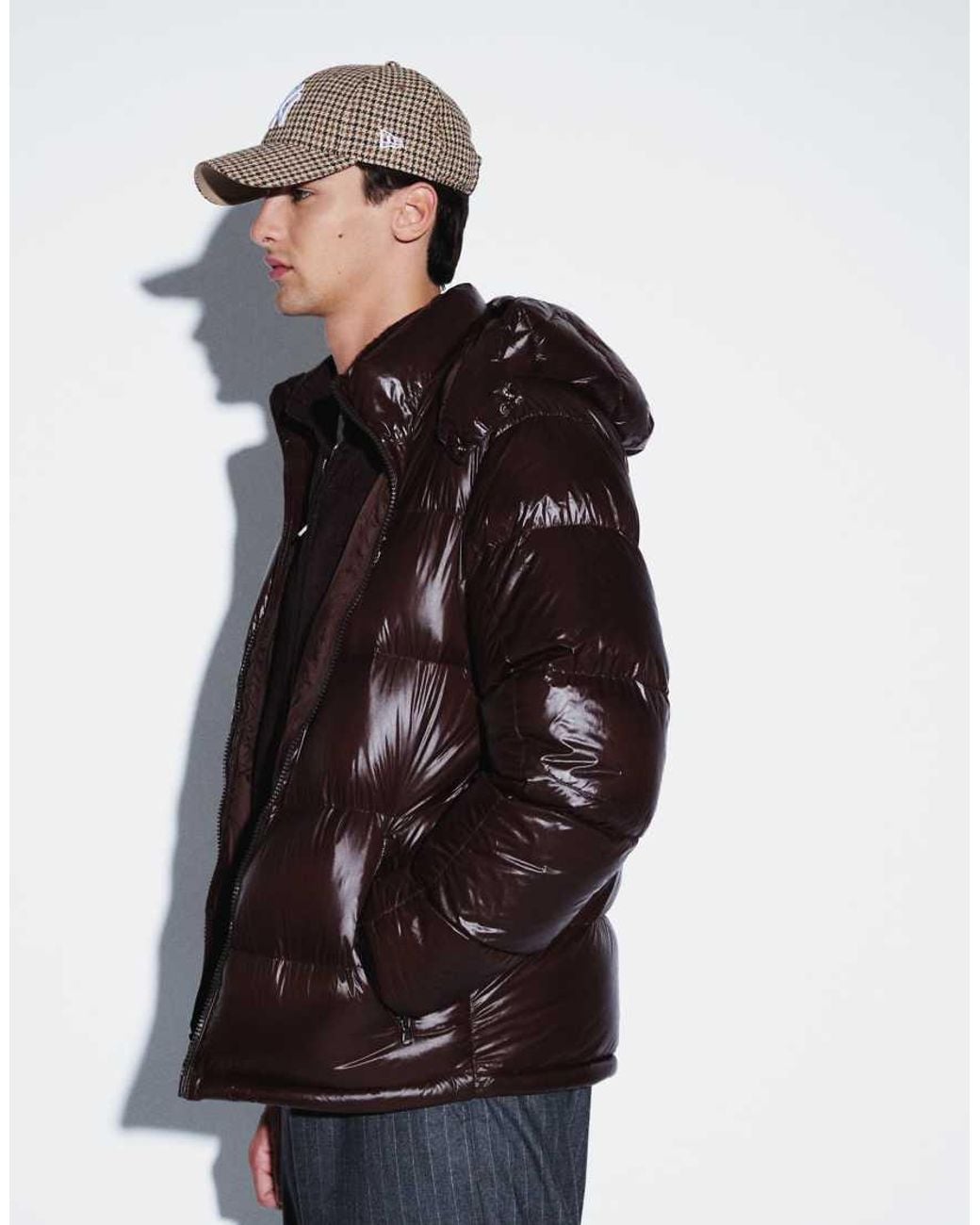 Polo Ralph Lauren Brown Gorham Icon Logo Insulated Glossed Down Puffer Jacket for men