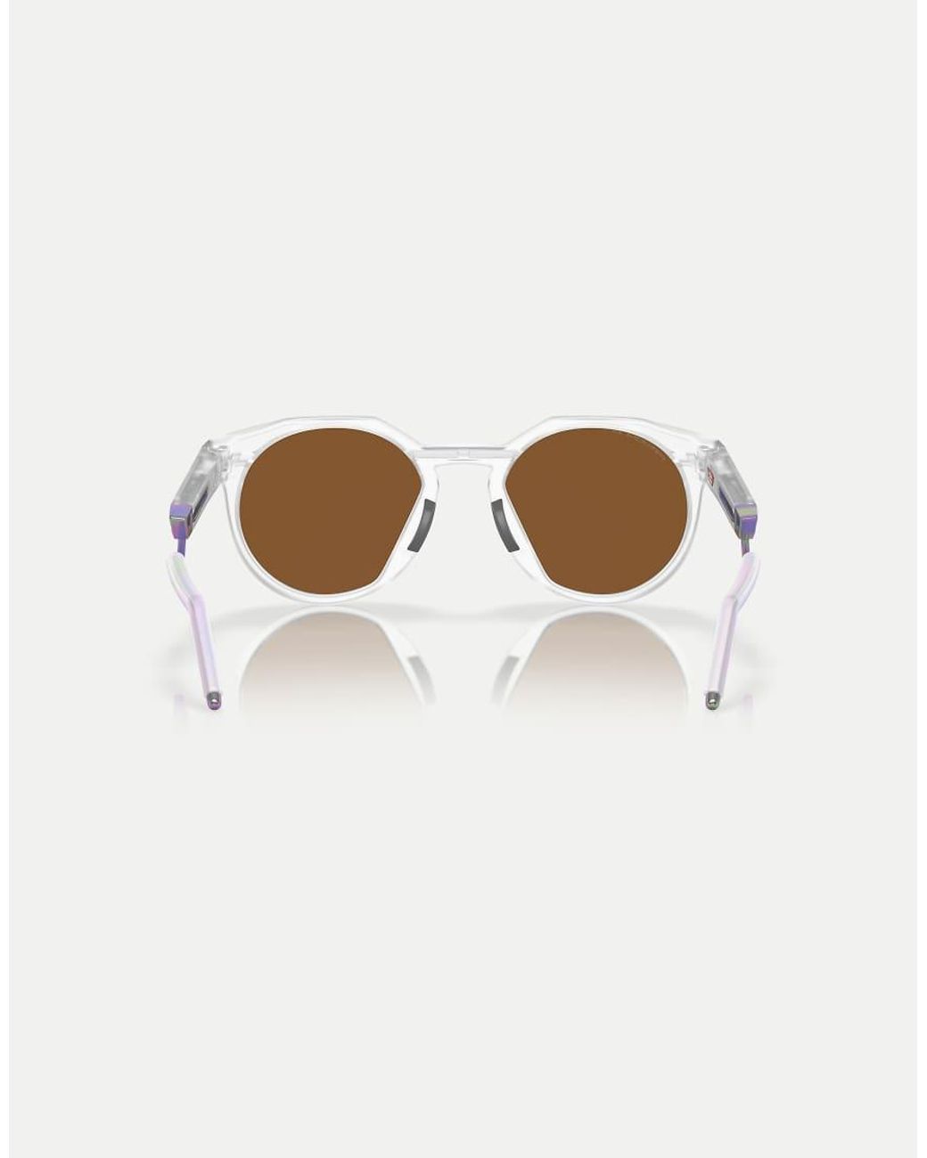 Oakley Purple Hstn Metal Round Sunglasses With Mirrored Lens