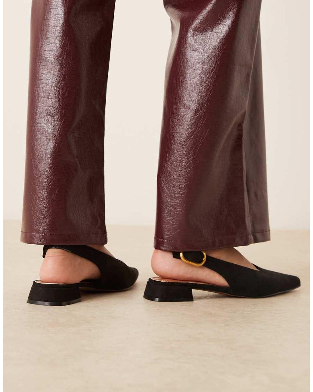 ASOS Natural Leonora Slingback Ballets