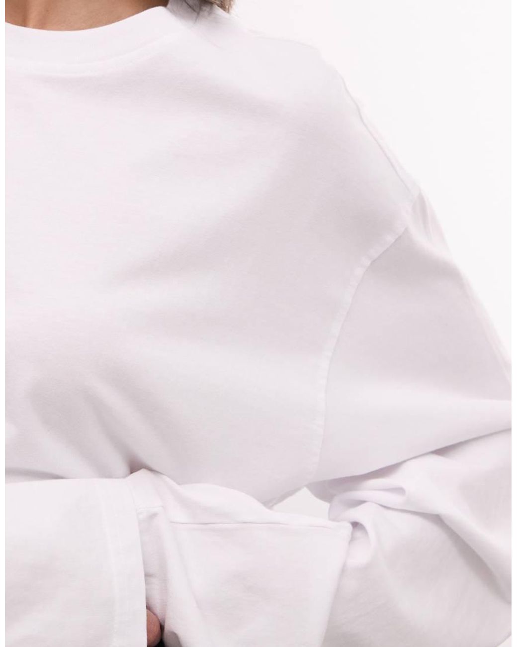 Weekday White Oversized Long Sleeve Top