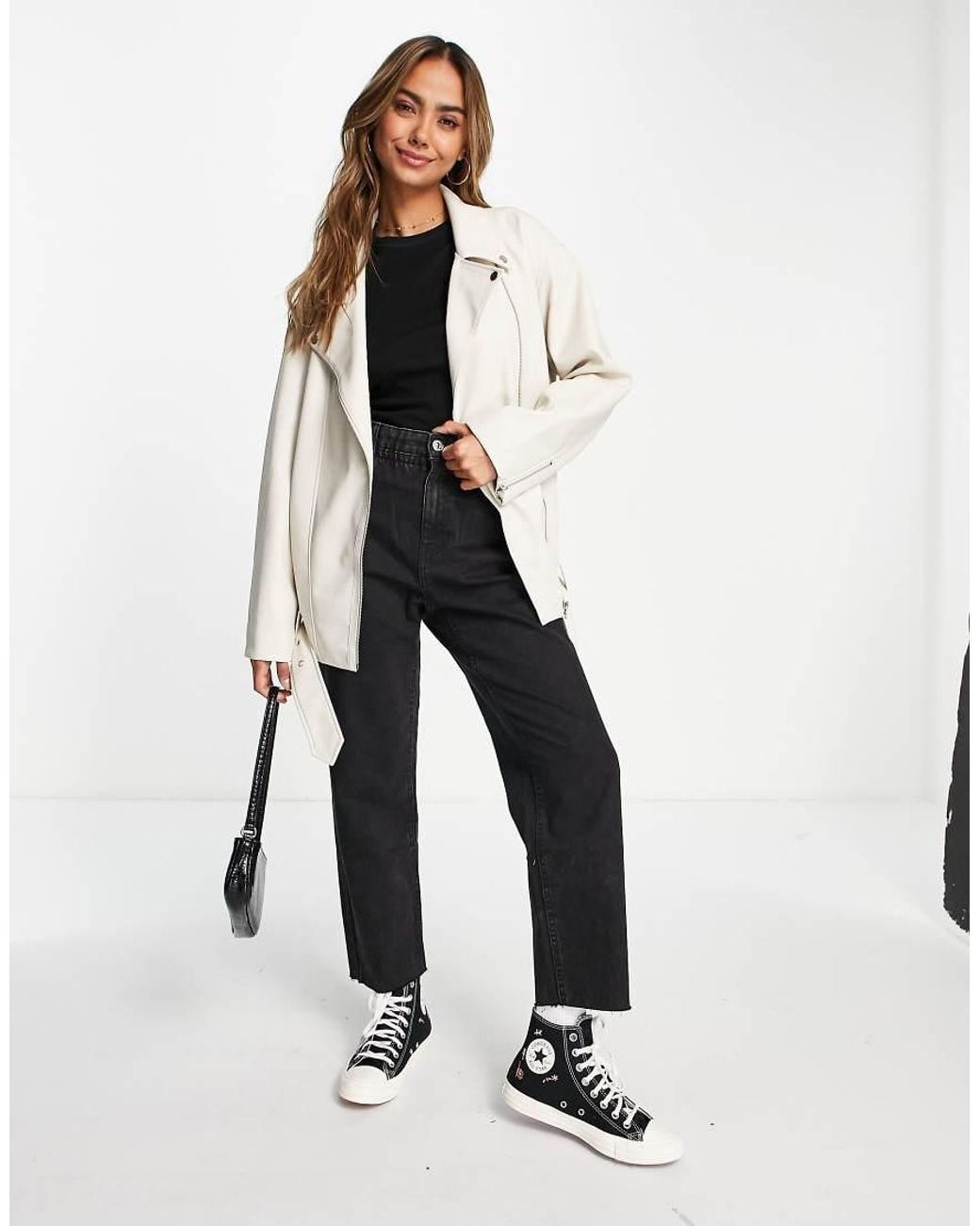 ASOS White Ultimate Faux Leather Biker Jacket